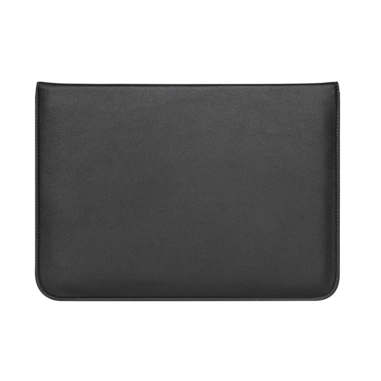 Universal Envelope Style PU Leather Case with Holder for Ultrathin Notebook Tablet PC 15.4 inch, Size: 39x28x1.5cm(Black)