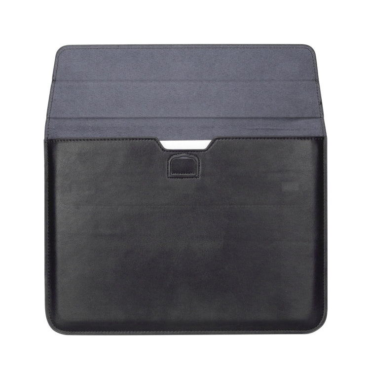 Universal Envelope Style PU Leather Case with Holder for Ultrathin Notebook Tablet PC 15.4 inch, Size: 39x28x1.5cm(Black)