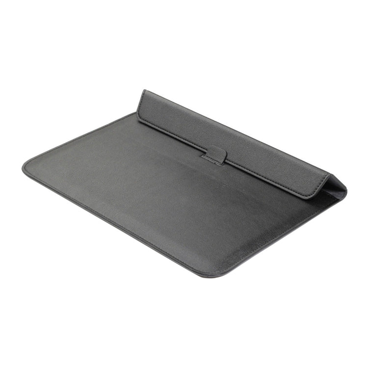 Universal Envelope Style PU Leather Case with Holder for Ultrathin Notebook Tablet PC 15.4 inch, Size: 39x28x1.5cm(Black)