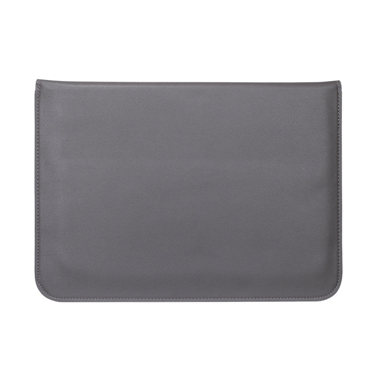 Universal Envelope Style PU Leather Case with Holder for Ultrathin Notebook Tablet PC 15.4 inch, Size: 39x28x1.5cm(Grey)