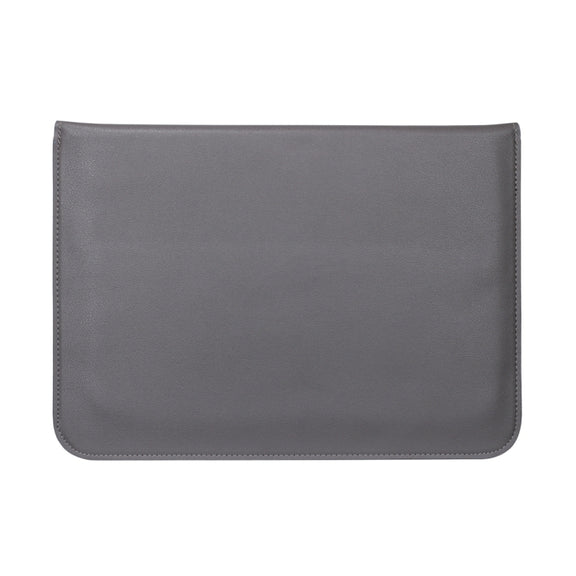 Universal Envelope Style PU Leather Case with Holder for Ultrathin Notebook Tablet PC 15.4 inch, Size: 39x28x1.5cm(Grey)