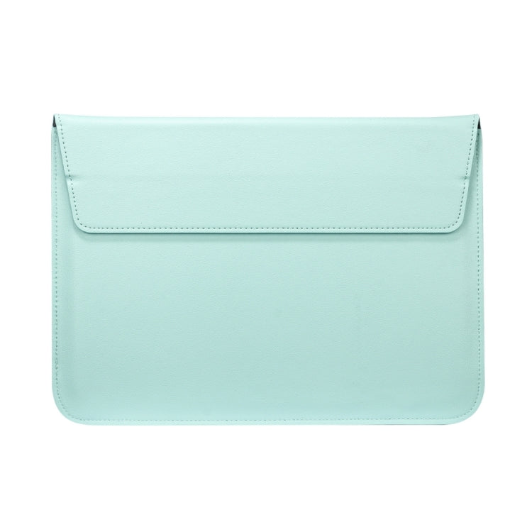 Universal Envelope Style PU Leather Case with Holder for Ultrathin Notebook Tablet PC 15.4 inch, Size: 39x28x1.5cm(Mint Green)
