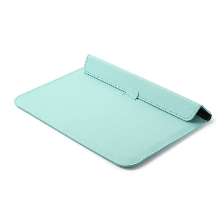 Universal Envelope Style PU Leather Case with Holder for Ultrathin Notebook Tablet PC 15.4 inch, Size: 39x28x1.5cm(Mint Green)