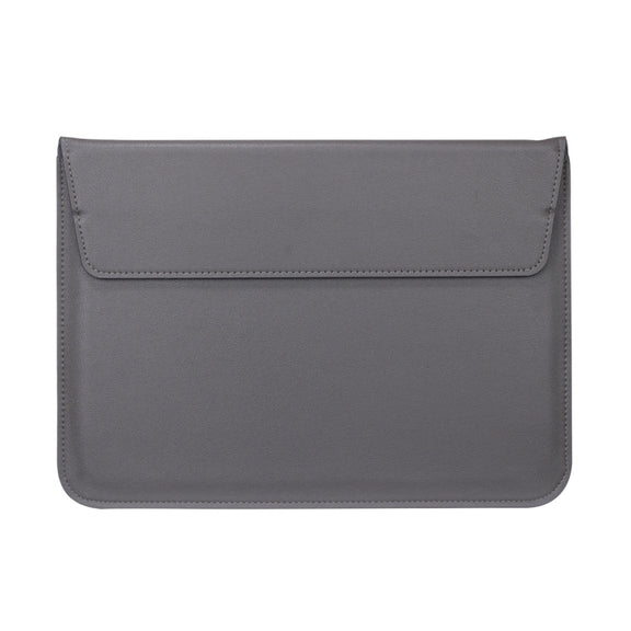 Universal Envelope Style PU Leather Case with Holder for Ultrathin Notebook Tablet PC 13.3 inch, Size: 35x25x1.5cm(Grey)