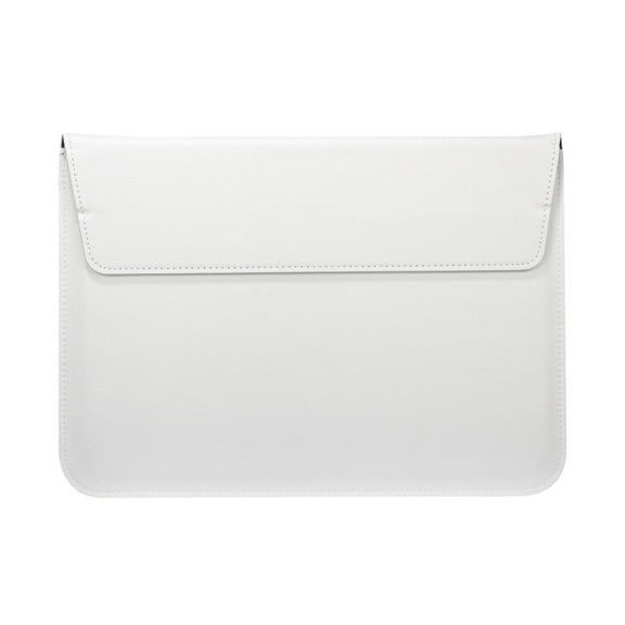 Universal Envelope Style PU Leather Case with Holder for Ultrathin Notebook Tablet PC 13.3 inch, Size: 35x25x1.5cm(White)