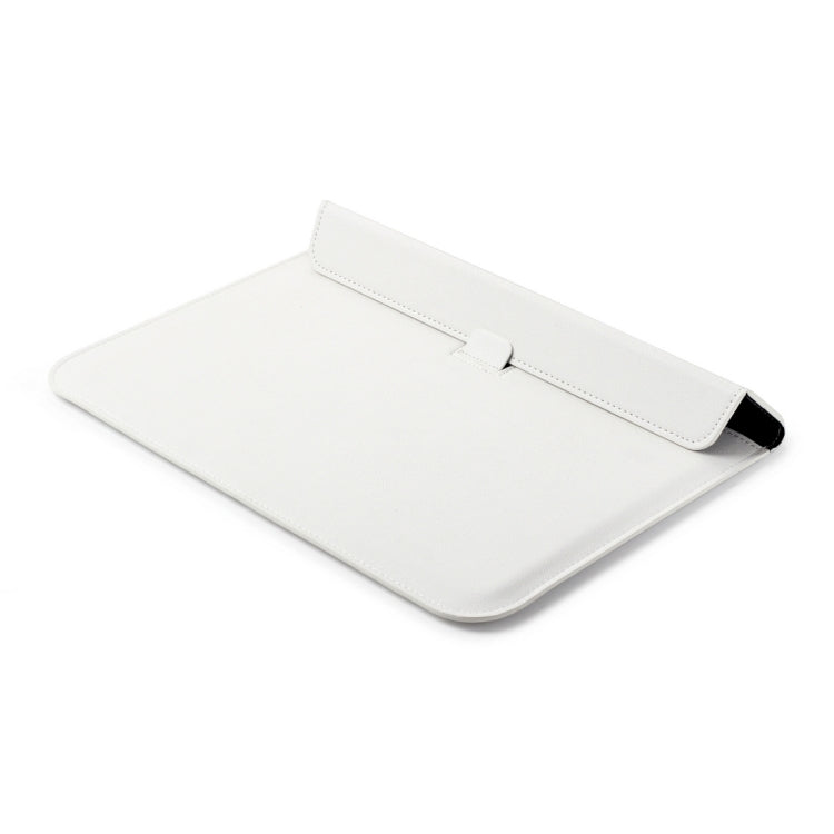 Universal Envelope Style PU Leather Case with Holder for Ultrathin Notebook Tablet PC 13.3 inch, Size: 35x25x1.5cm(White)