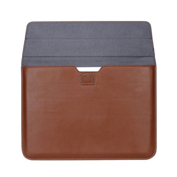 Universal Envelope Style PU Leather Case with Holder for Ultrathin Notebook Tablet PC 13.3 inch, Size: 35x25x1.5cm(Brown)