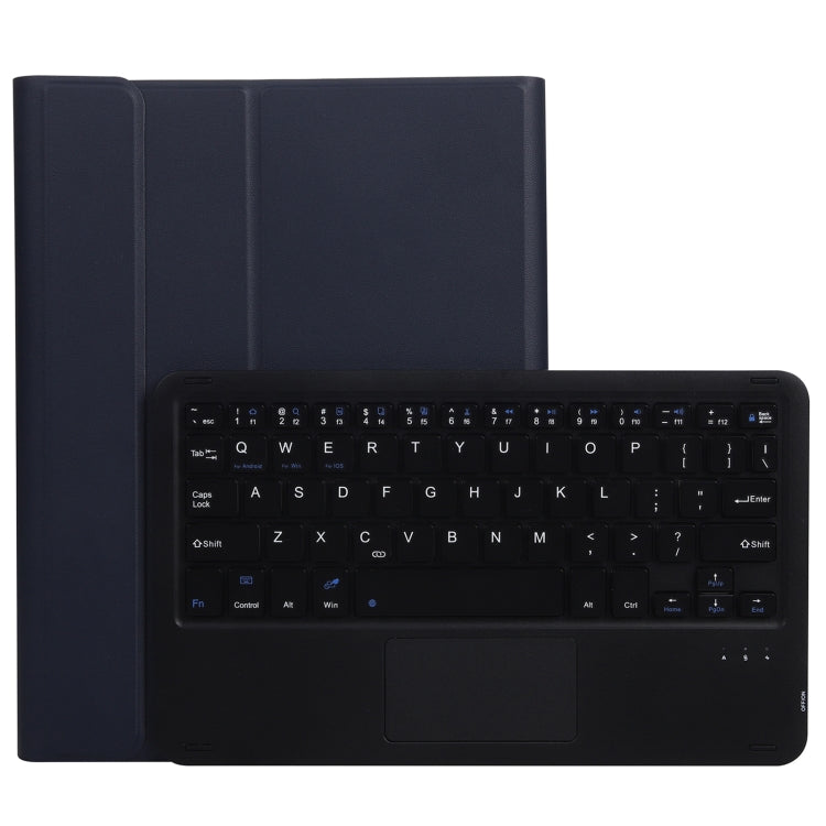 A11-A 2 in 1 Removable Bluetooth Keyboard + Protective Leather Tablet Case with Touchpad & Holder for iPad Pro 11 2022 / 2021 / Air 5 / Air 4 (Black)