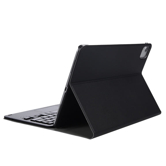 A11-A 2 in 1 Removable Bluetooth Keyboard + Protective Leather Tablet Case with Touchpad & Holder for iPad Pro 11 2022 / 2021 / Air 5 / Air 4 (Black)