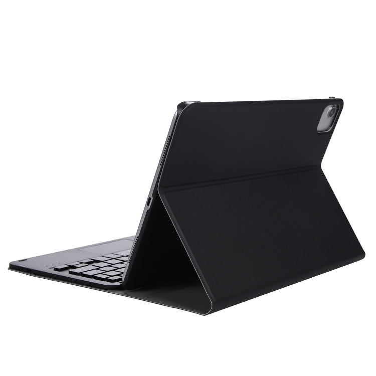 A11-A 2 in 1 Removable Bluetooth Keyboard + Protective Leather Tablet Case with Touchpad & Holder for iPad Pro 11 2022 / 2021 / Air 5 / Air 4 (Black)