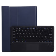 A11-A 2 in 1 Removable Bluetooth Keyboard + Protective Leather Tablet Case with Touchpad & Holder for iPad Pro 11 2022 / 2021 / Air 5 / Air 4(Dark Blue)