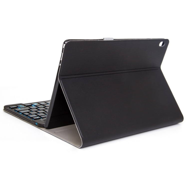 M10S 2 in 1 Removable Bluetooth Keyboard + Leather Tablet Case with Backlight & Holder for Lenovo Tab M10 TB-X505X (Black)