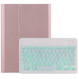 M10S 2 in 1 Removable Bluetooth Keyboard + Leather Tablet Case with Backlight & Holder for Lenovo Tab M10 TB-X505X (Rose Gold) - Lenovo Keyboard by PMC TechLife | Online Shopping South Africa | PMC TechLife