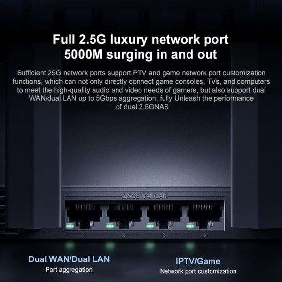 Original Xiaomi WiFi Router BE7000 8-channel Independent Signal Amplifier 1GB Memory, US Plug