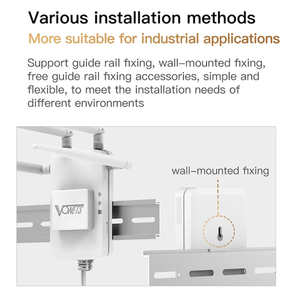 VONETS VAR600-H 600Mbps Wireless Bridge WiFi Repeater, With Power Adapter + DC Adapter Set