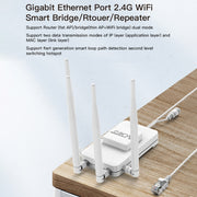 VONETS VAR600-H 600Mbps Wireless Bridge WiFi Repeater, With Power Adapter + 4 Antennas + DC Adapter Set