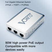 VONETS VSP510 5 Ports Ethernet Gigabit Switch with DC Adapter + Rail Fixing Buckle Set