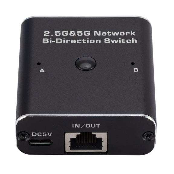 2.4GHz+5GHz RJ45 Network Bi-Direction Switch (Black)