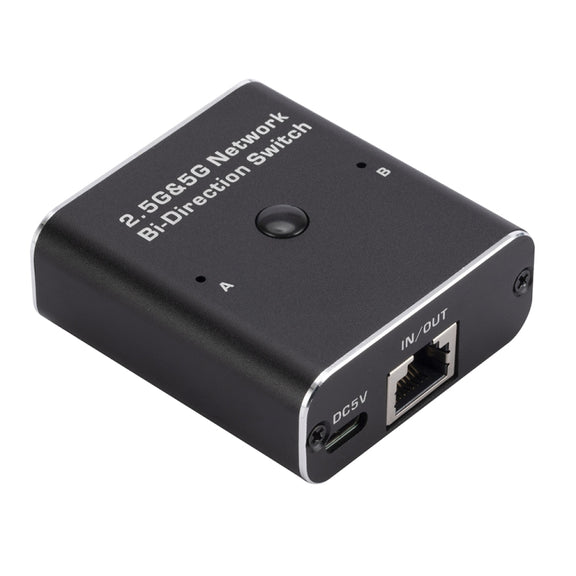 2.4GHz+5GHz RJ45 Network Bi-Direction Switch (Black)