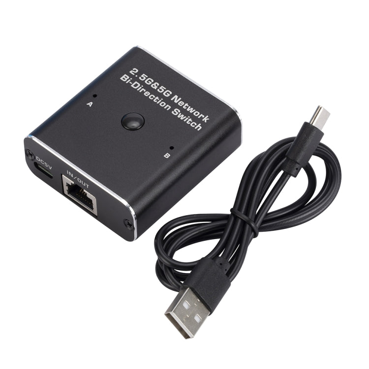 2.4GHz+5GHz RJ45 Network Bi-Direction Switch (Black)