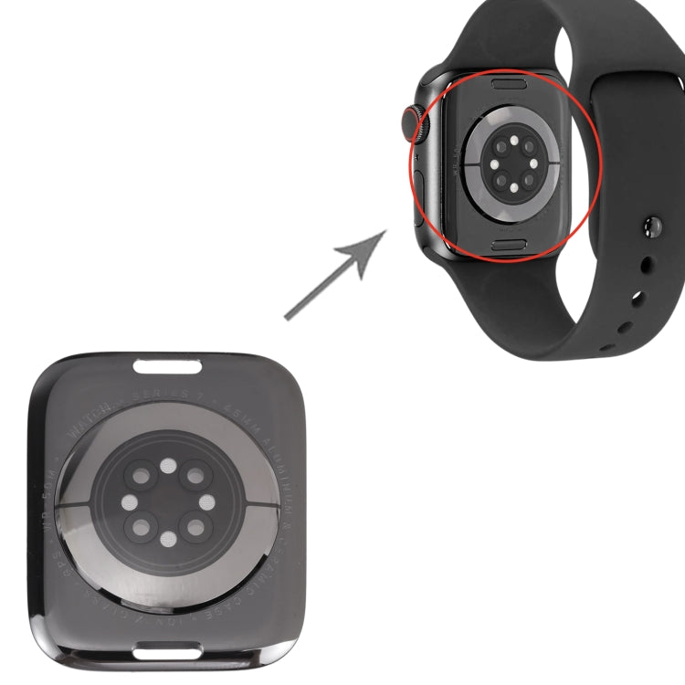 For Apple Watch Series 7 45MM GPS Version Glass Back Cover With Wireless Charging Coil