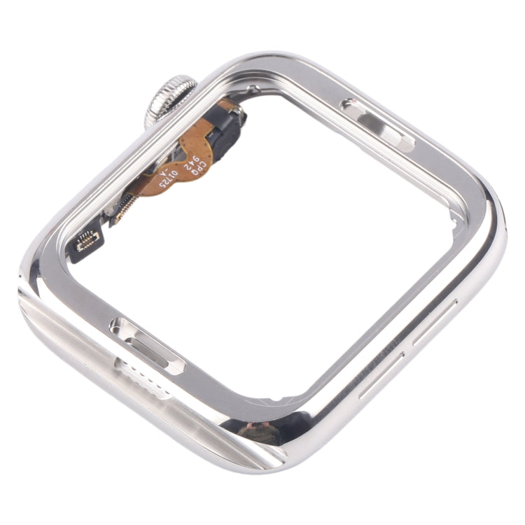 For Apple Watch Series 4 40mm LTE Stainless Steel Middle Frame Bezel Plate with Crown Spin Axis Flex Cable (Silver)