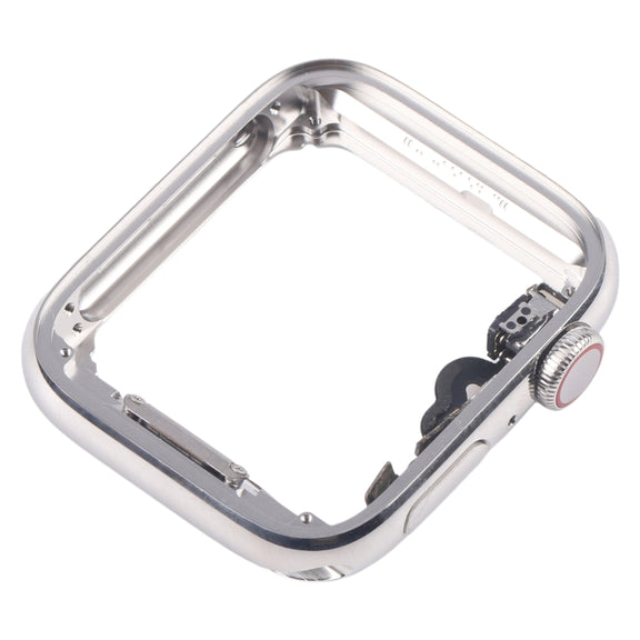 For Apple Watch Series 5 40mm LTE Stainless Steel Middle Frame Bezel Plate with Crown Spin Axis Flex Cable (Silver)