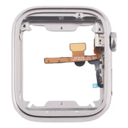For Apple Watch Series 7 / 8 / 9 45mm LTE Stainless Steel Middle Frame Bezel Plate with Crown Spin Axis Flex Cable (Silver)