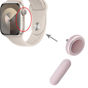 For Apple Watch Series 9 41mm / 45mm GPS Version Watch Crown Nut / Power Button Set (Pink)