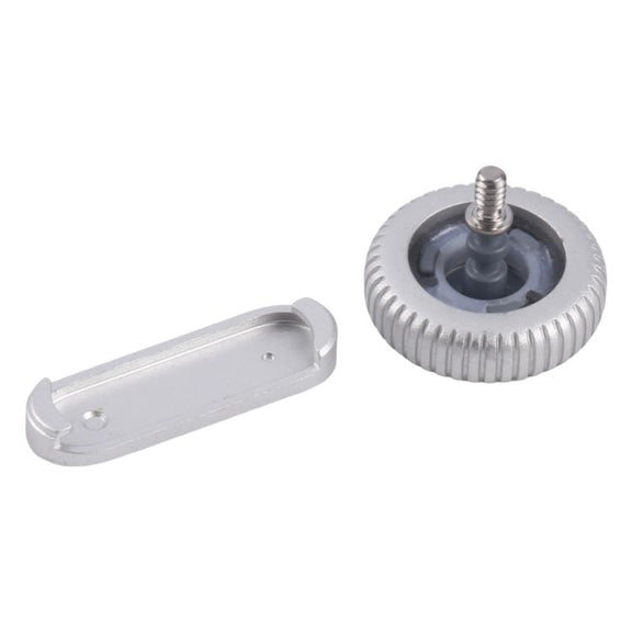 For Apple Watch Series 9 41mm / 45mm GPS Version Watch Crown Nut / Power Button Set (Silver)