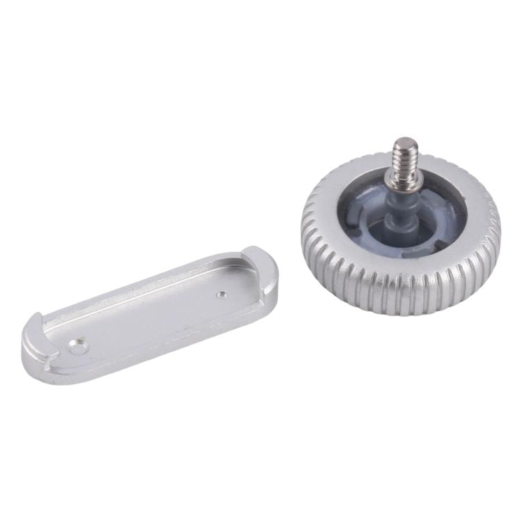 For Apple Watch Series 9 41mm / 45mm GPS Version Watch Crown Nut / Power Button Set (Silver)