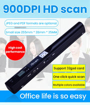 iScan01 Mobile Document Handheld Scanner with LED Display, A4 Contact Image Sensor(Green)