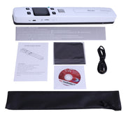 iScan02 Double Roller Mobile Document Portable Handheld Scanner with LED Display,  Support 1050DPI  / 600DPI  / 300DPI  / PDF / JPG / TF(White)