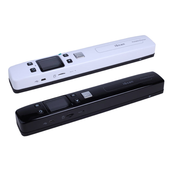 iScan02 Double Roller Mobile Document Portable Handheld Scanner with LED Display,  Support 1050DPI  / 600DPI  / 300DPI  / PDF / JPG / TF(Black)