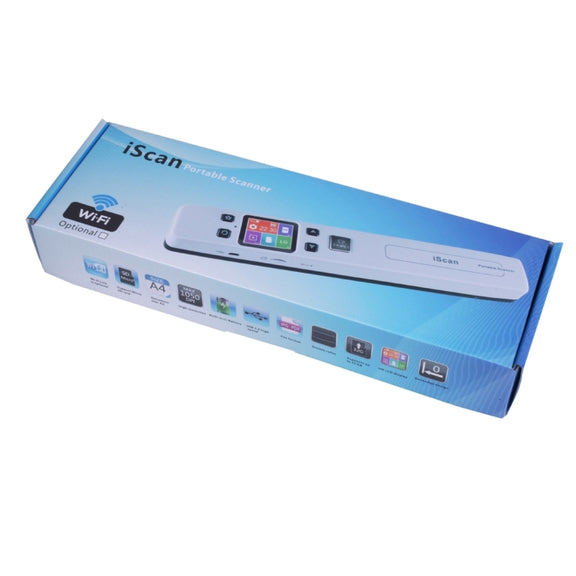 iScan02 WiFi Double Roller Mobile Document Portable Handheld Scanner with LED Display,  Support 1050DPI  / 600DPI  / 300DPI  / PDF / JPG / TF(Black)