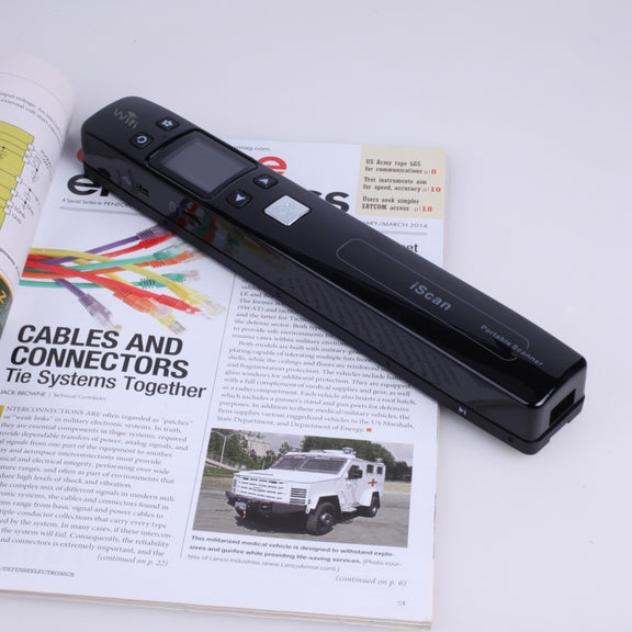 iScan02 WiFi Double Roller Mobile Document Portable Handheld Scanner with LED Display,  Support 1050DPI  / 600DPI  / 300DPI  / PDF / JPG / TF(Black)
