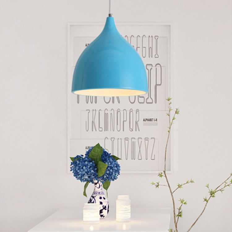 Restaurant Chandelier Simple Modern Single-head Dining Table Lamp Fashion Aisle Living Room Bar (Blue)