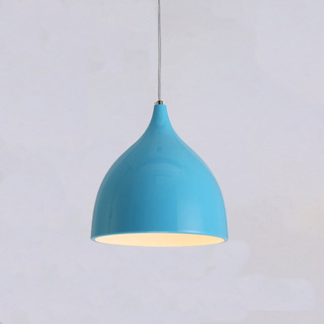 Restaurant Chandelier Simple Modern Single-head Dining Table Lamp Fashion Aisle Living Room Bar (Blue)