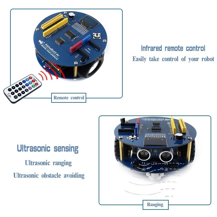 Waveshare AlphaBot2 Robot Building Kit for Arduino (no Arduino Controller)