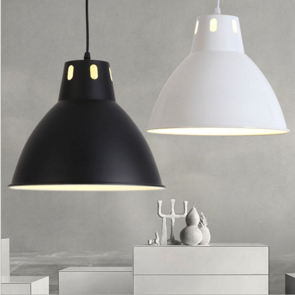 Simple Modern Aluminum Industrial and Mining Engineering Fresh Fruit Market Chandelier without Light Source (White)