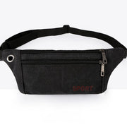 Cavans Single Shoulder Bag Waist Bag Chest Bag Messenger Bag (Black)