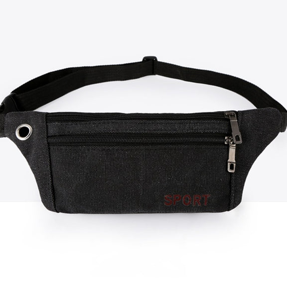 Cavans Single Shoulder Bag Waist Bag Chest Bag Messenger Bag (Black)