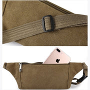 Cavans Single Shoulder Bag Waist Bag Chest Bag Messenger Bag (Black)