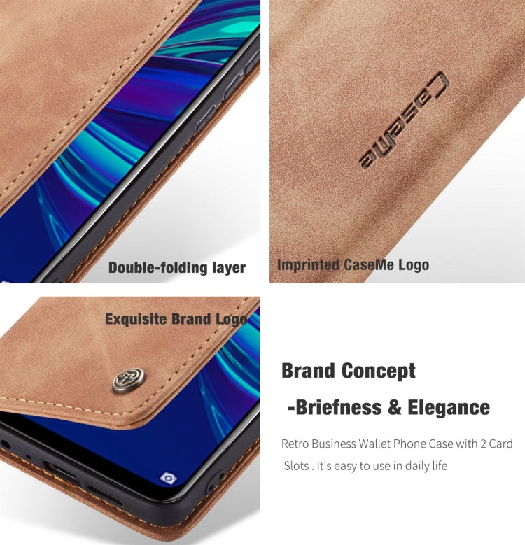 CaseMe Multifunctional Retro Frosted Horizontal Flip Leather Case for Huawei P Smart 2019 /  Honor 10 Lite, with Card Slots & Holder & Wallet