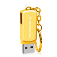 MicroDrive 128GB USB 2.0 Creative Personality Metal U Disk with Keychain (Gold) - USB Flash Drives by MicroDrive | Online Shopping South Africa | PMC TechLife | Buy Now Pay Later Mobicred