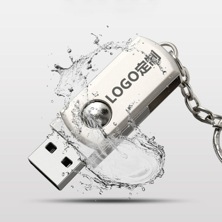 MicroDrive 128GB USB 2.0 Creative Personality Metal U Disk with Keychain (Gold)