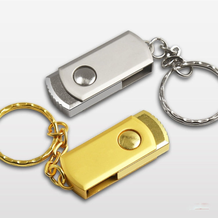MicroDrive 128GB USB 2.0 Creative Personality Metal U Disk with Keychain (Silver)
