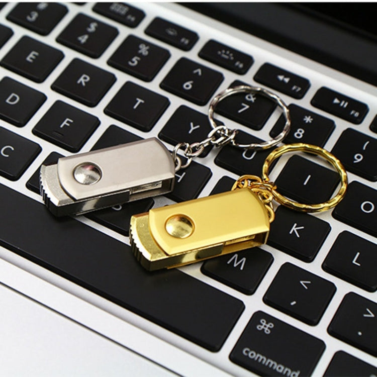 MicroDrive 128GB USB 2.0 Creative Personality Metal U Disk with Keychain (Silver)