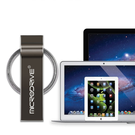 MicroDrive 64GB USB 2.0 Metal Keychain U Disk (Black)