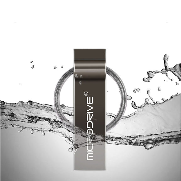 MicroDrive 128GB USB 2.0 Metal Keychain U Disk (Black)